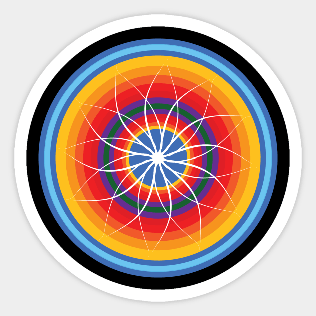 Rainbow Mandala Sticker by emma17